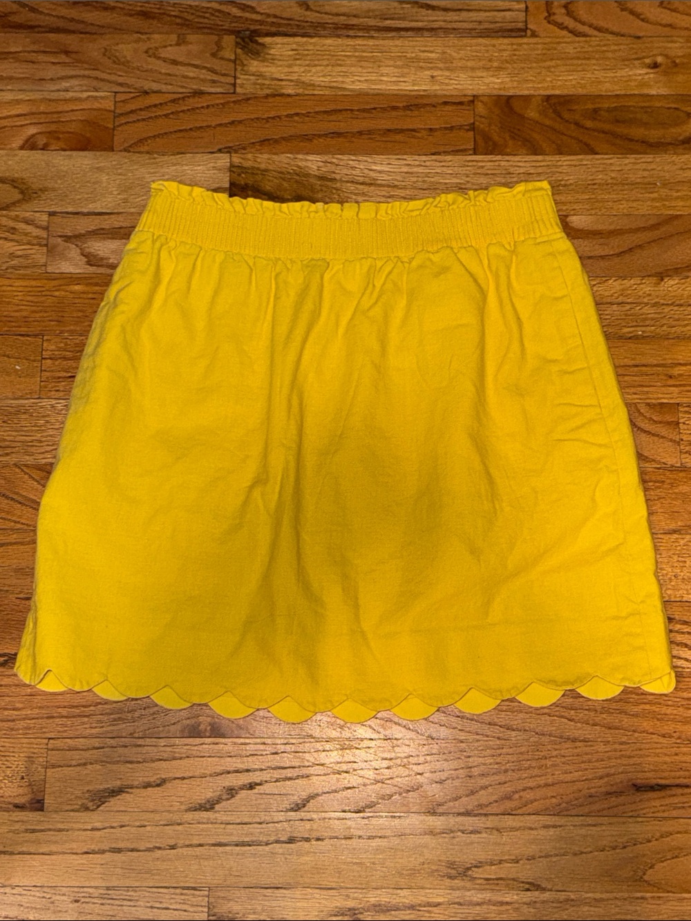 J. Crew Yellow Scalloped Hem Women's Skirt size 8 - Picture 1 of 6
